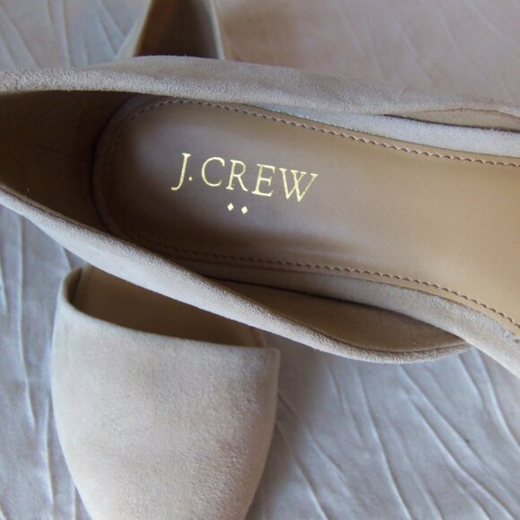 NEW J Crew Zoe D'Orsay Flats Tan Suede sz 8 - Picture 12 of 16